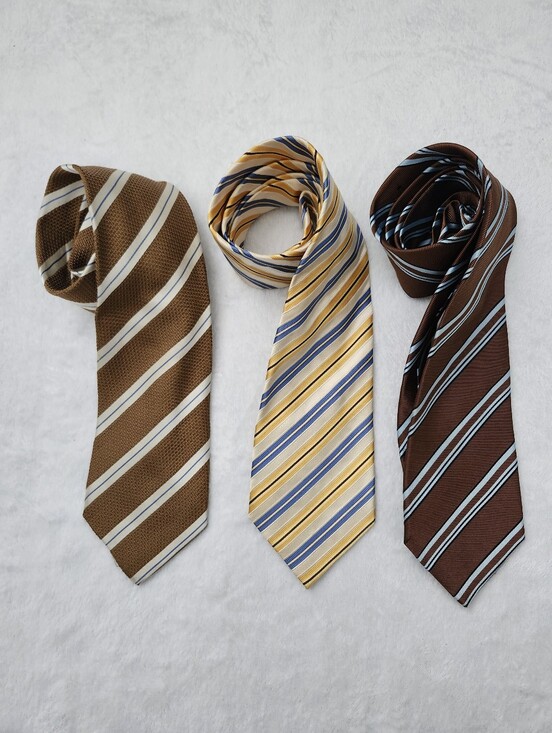 Ermenegildo Zegna Other - ERMENEGILDO ZEGNA Set‎ of 3 Men's Multicolor Silk Cotton Blend Ties 60" x 3.75"